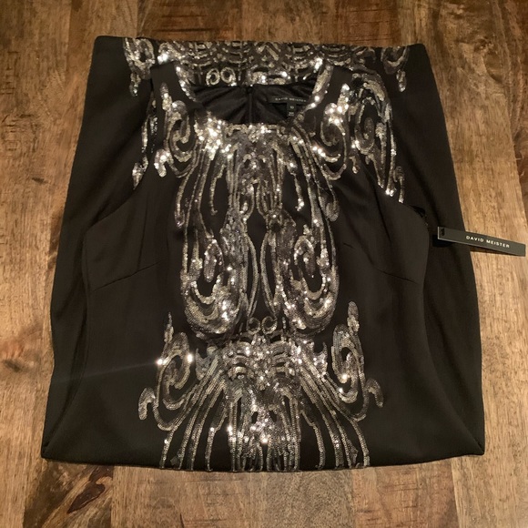 David Meister Sequined Cocktail Dress - Picture 6 of 7
